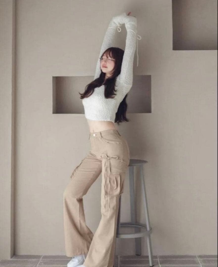 パンツ andmary Heart point cargo pants beige S
