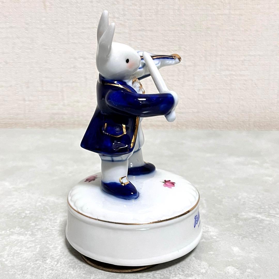 セキグチBlueVelvetうさぎ陶器製オルゴール３個おまとめセット1987年製