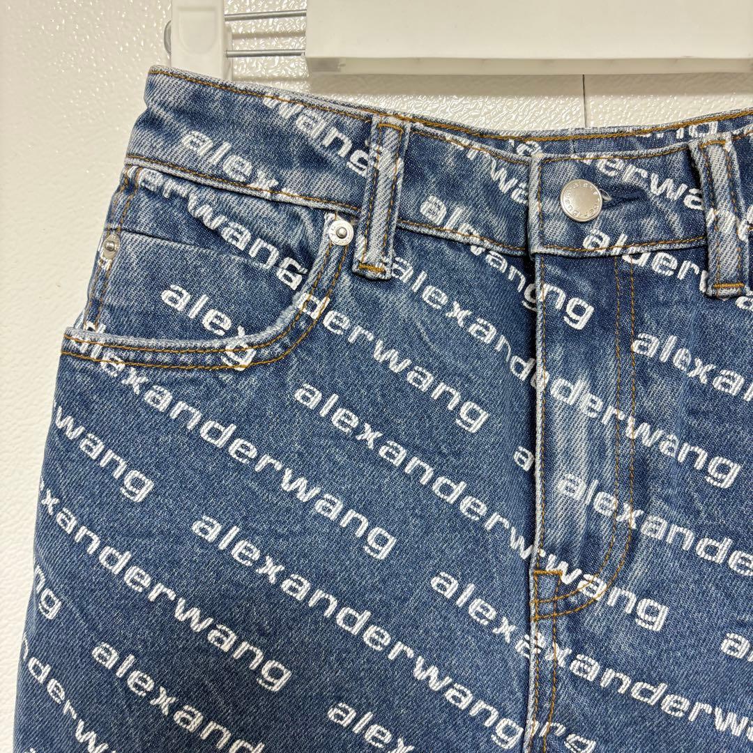 ア*イ様 Alexander wangロゴデニムパンツ ブルー サイズ25