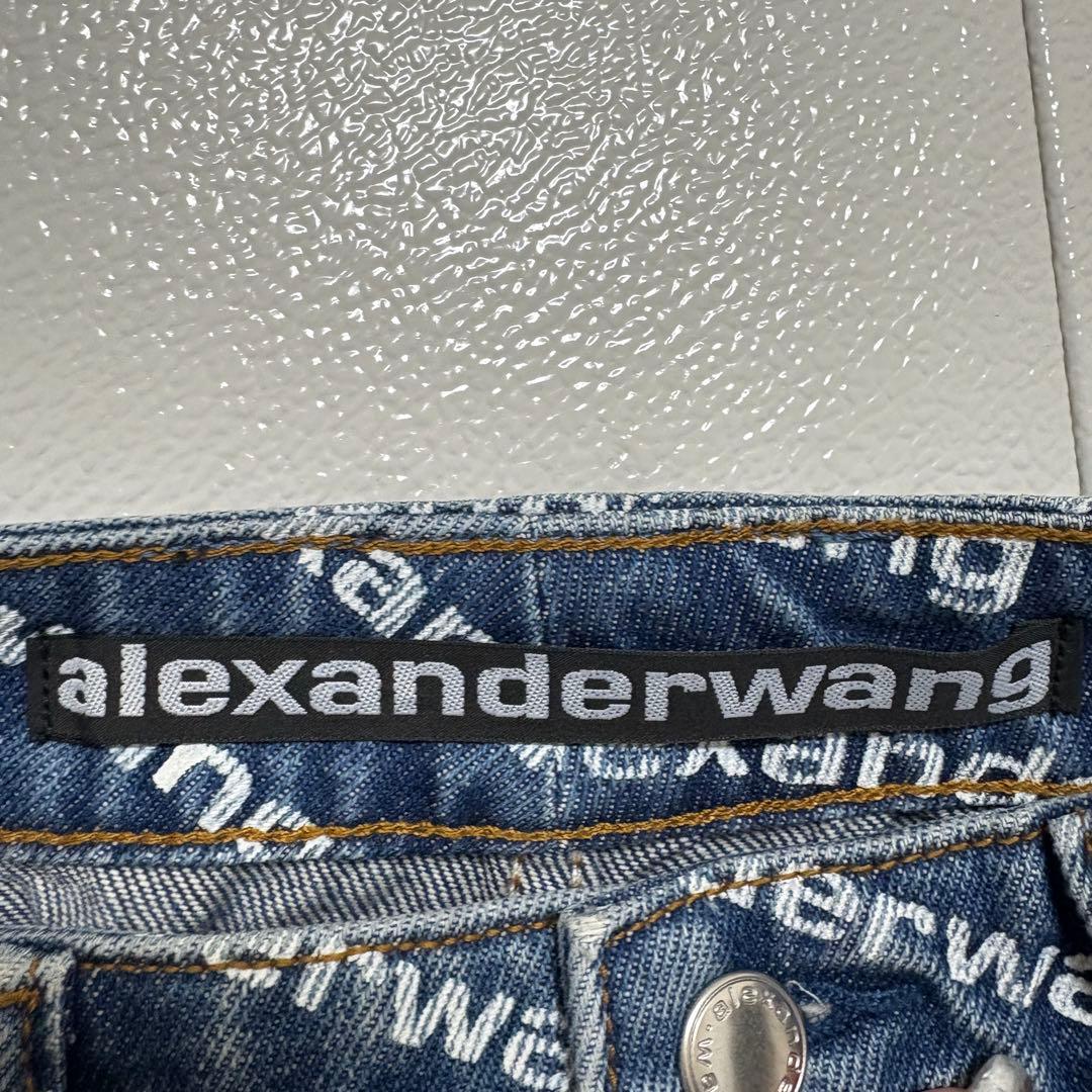 ア*イ様 Alexander wangロゴデニムパンツ ブルー サイズ25