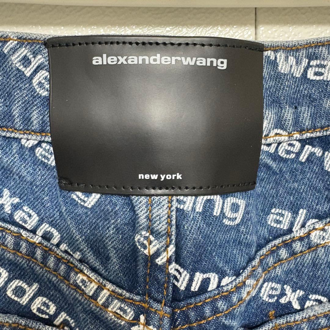 ア*イ様 Alexander wangロゴデニムパンツ ブルー サイズ25