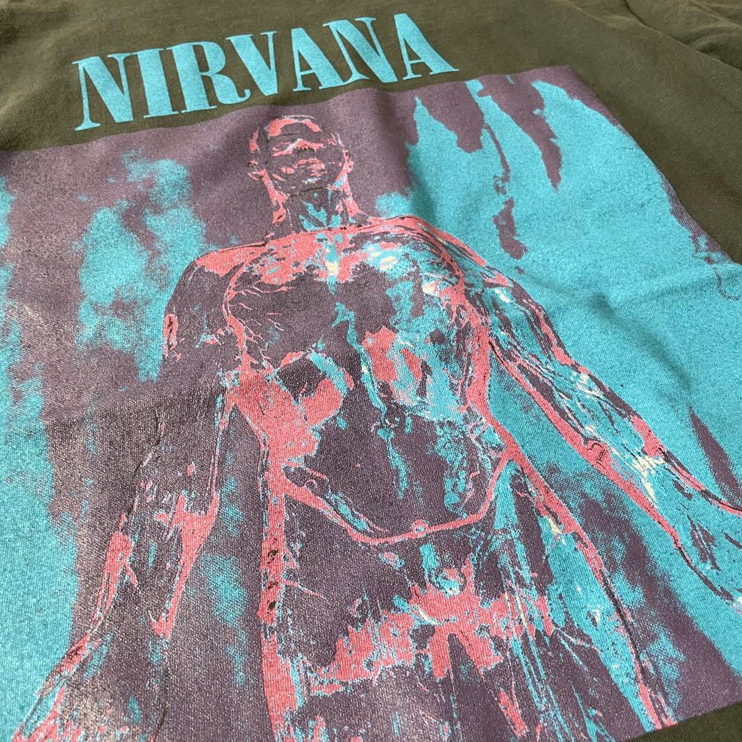 NIRVANA SLIVER ニルヴァーナ バンドTEE 墨黒 フェード XL