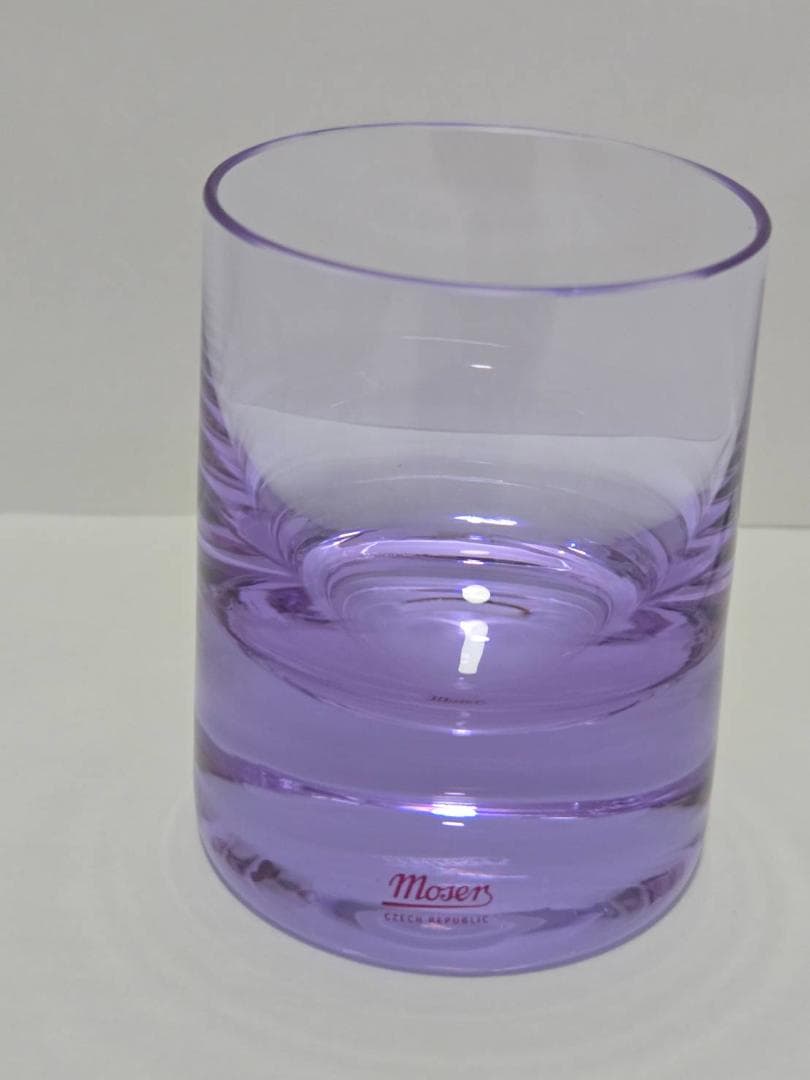Moser 紫のガラスカップ 専用箱付き