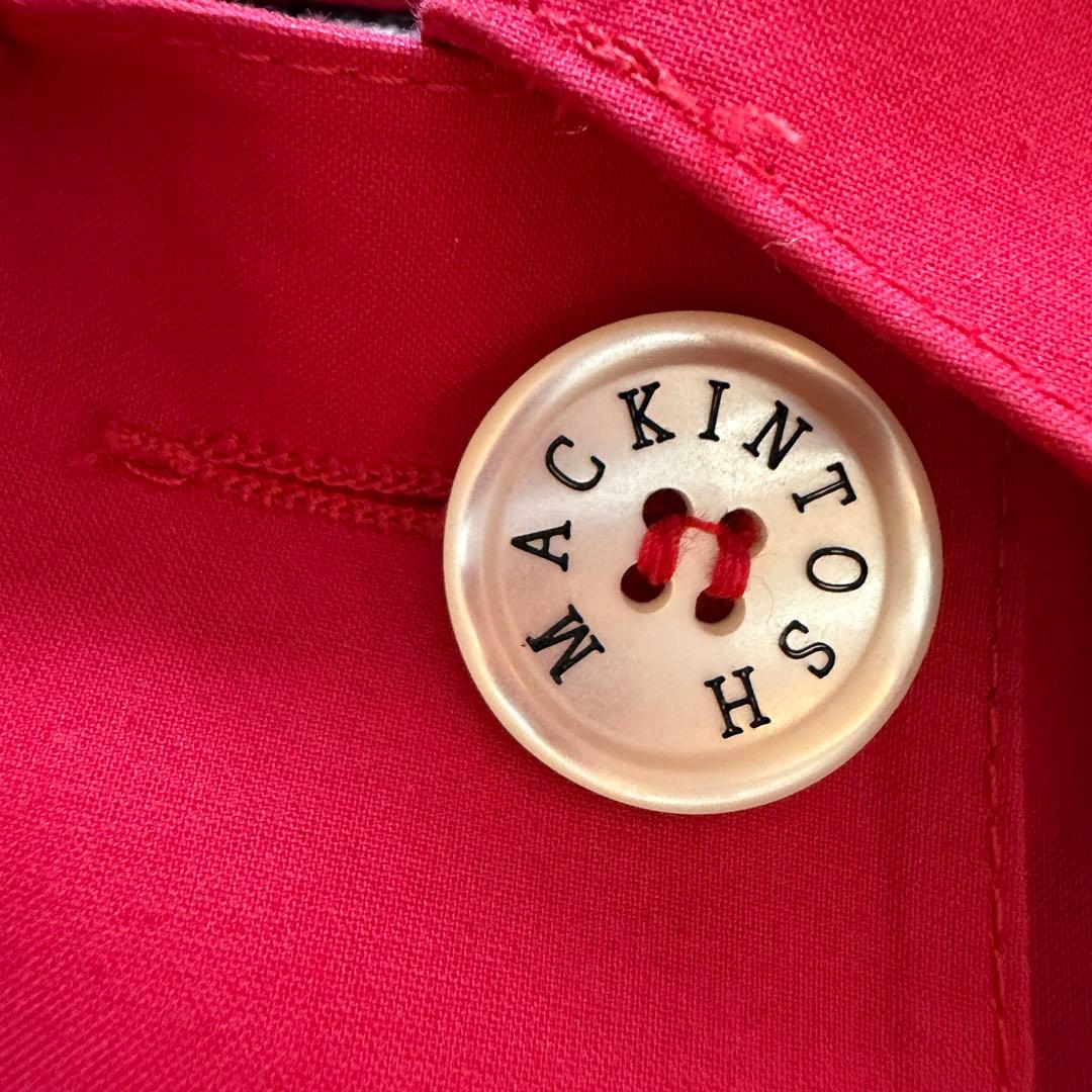 MACKINTOSH ゴム引きコート ライナー付 サイズ36 赤