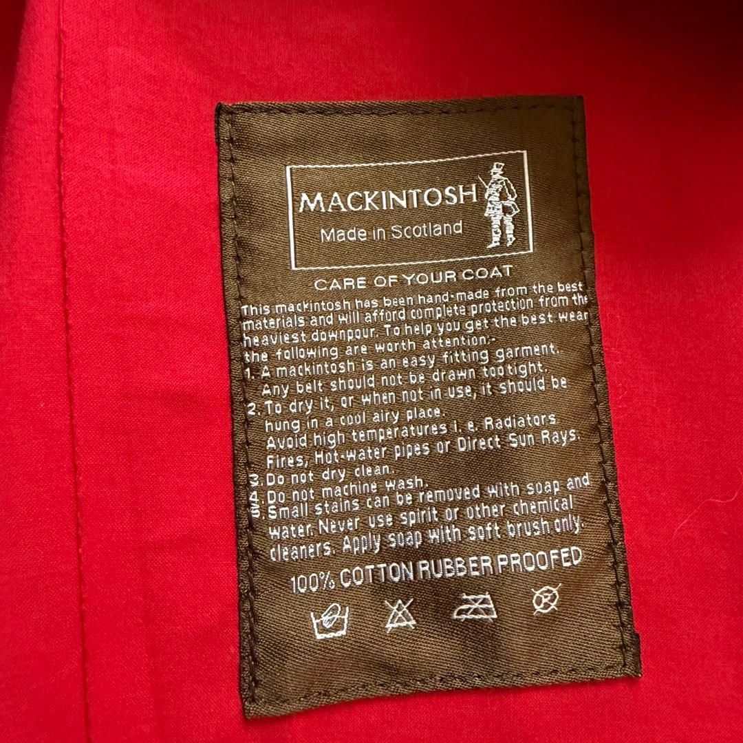 MACKINTOSH ゴム引きコート ライナー付 サイズ36 赤