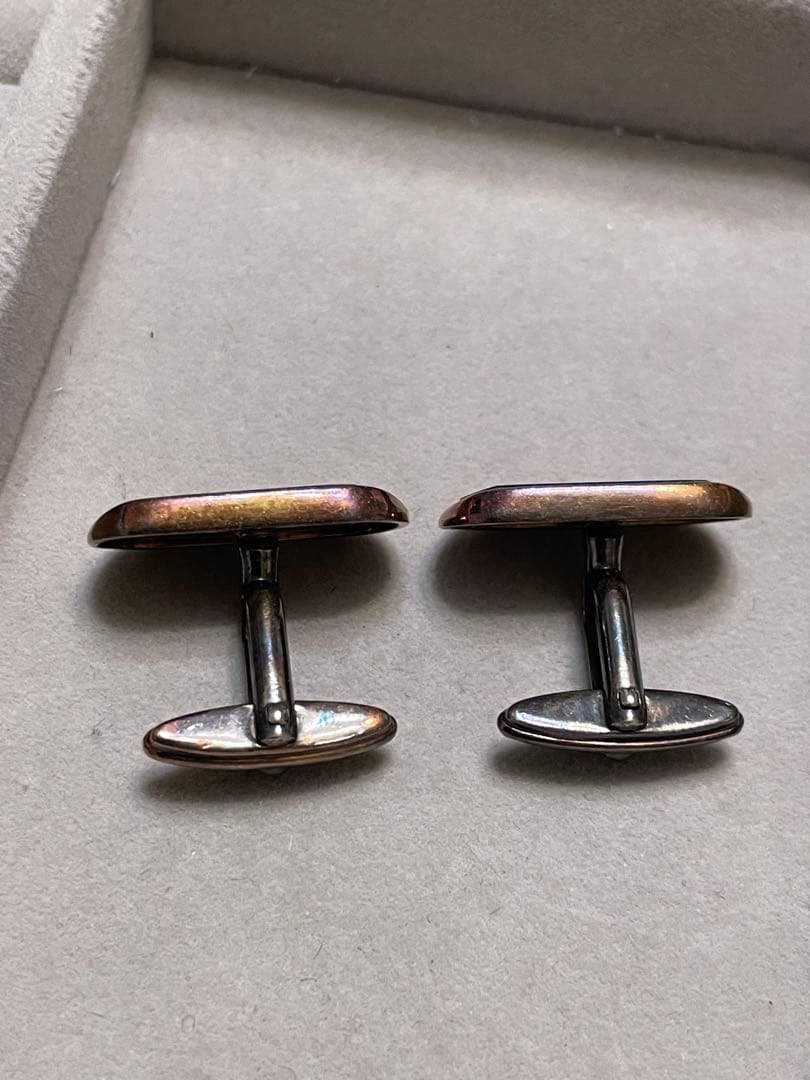 ヴィンテージ　dunhill カフス　SILVER925 刻印ラピスラズリ