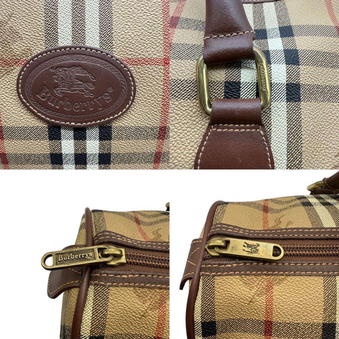 BURBERRYS バーバリー ボストンバッグ ノバチェック シャドーホース