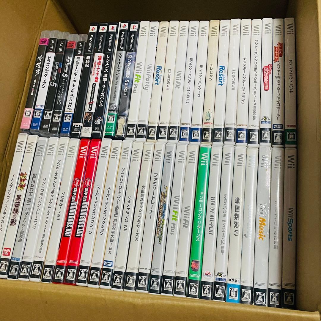 ノンジャンルゲームソフトまとめ売り　70本以上大量セットps ps2 Wii 等