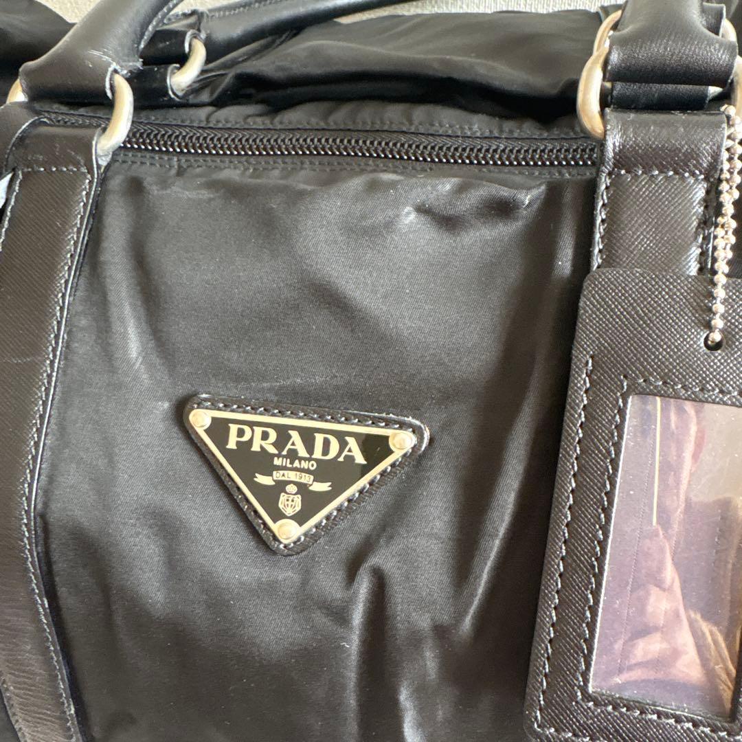 blakc pepperPRADA ボストンバッグ ナイロン大容量