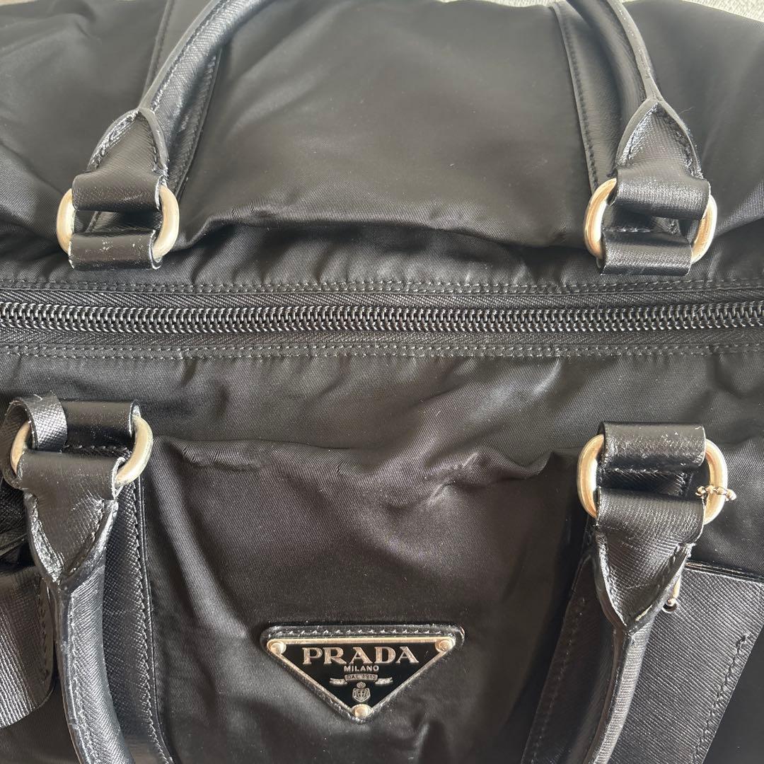 blakc pepperPRADA ボストンバッグ ナイロン大容量