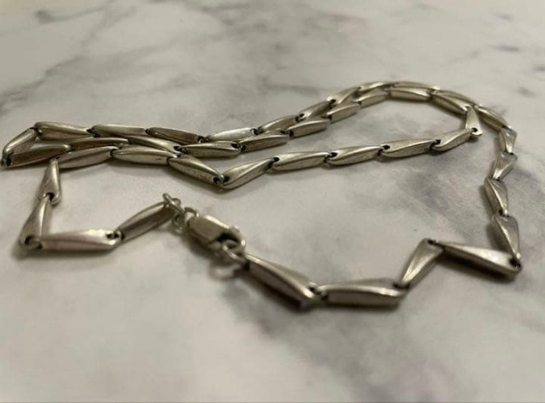 silver 太デザインチェーン　55cm×3mm ヴィンテージ　ビンテージ