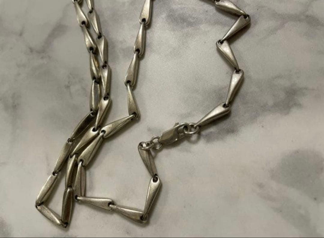 silver 太デザインチェーン　55cm×3mm ヴィンテージ　ビンテージ