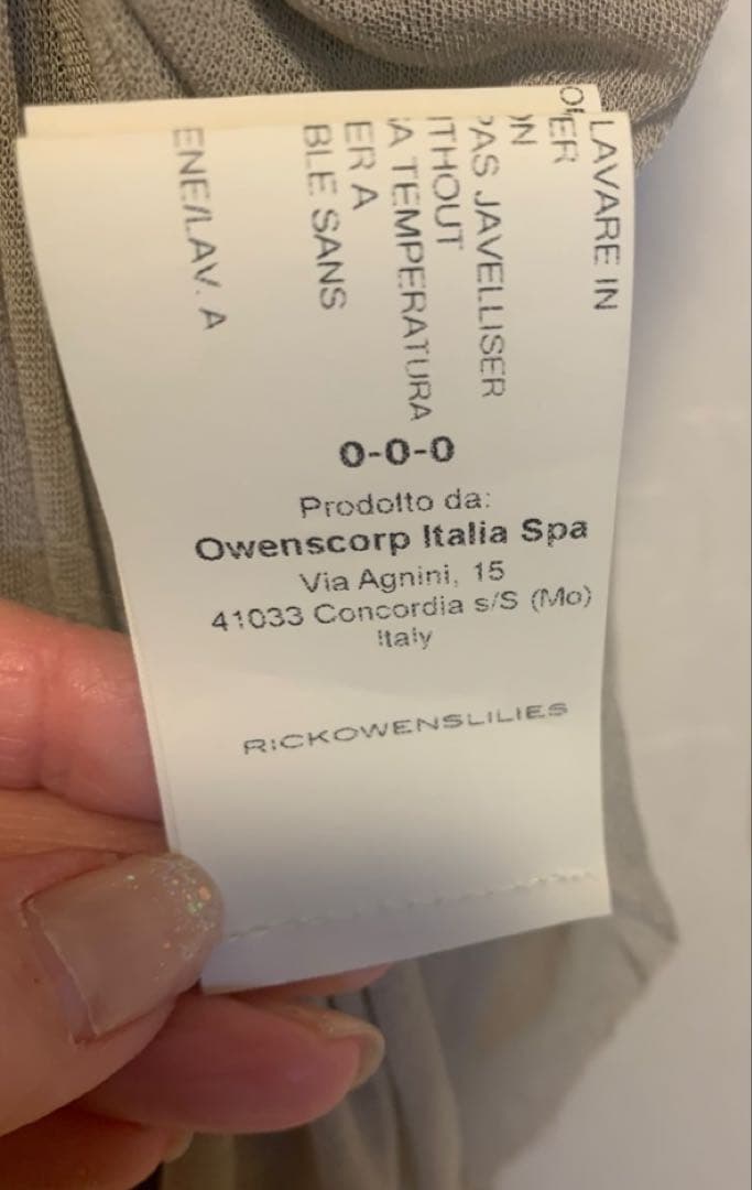 RICK OWENS LILIES ノースリーブワンピースドレス