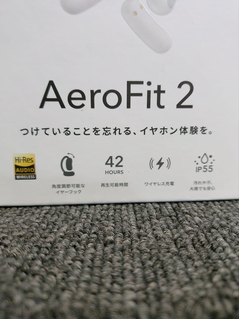 92☆ 新品 オープンイヤー型 イヤホン エアロフィット2 パール ホワイト