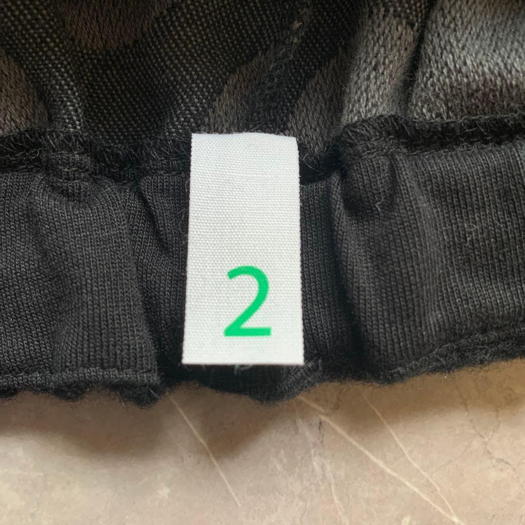 【美品】NATURAL LAUNDRY ドットジャガードタックドロースカート　黒