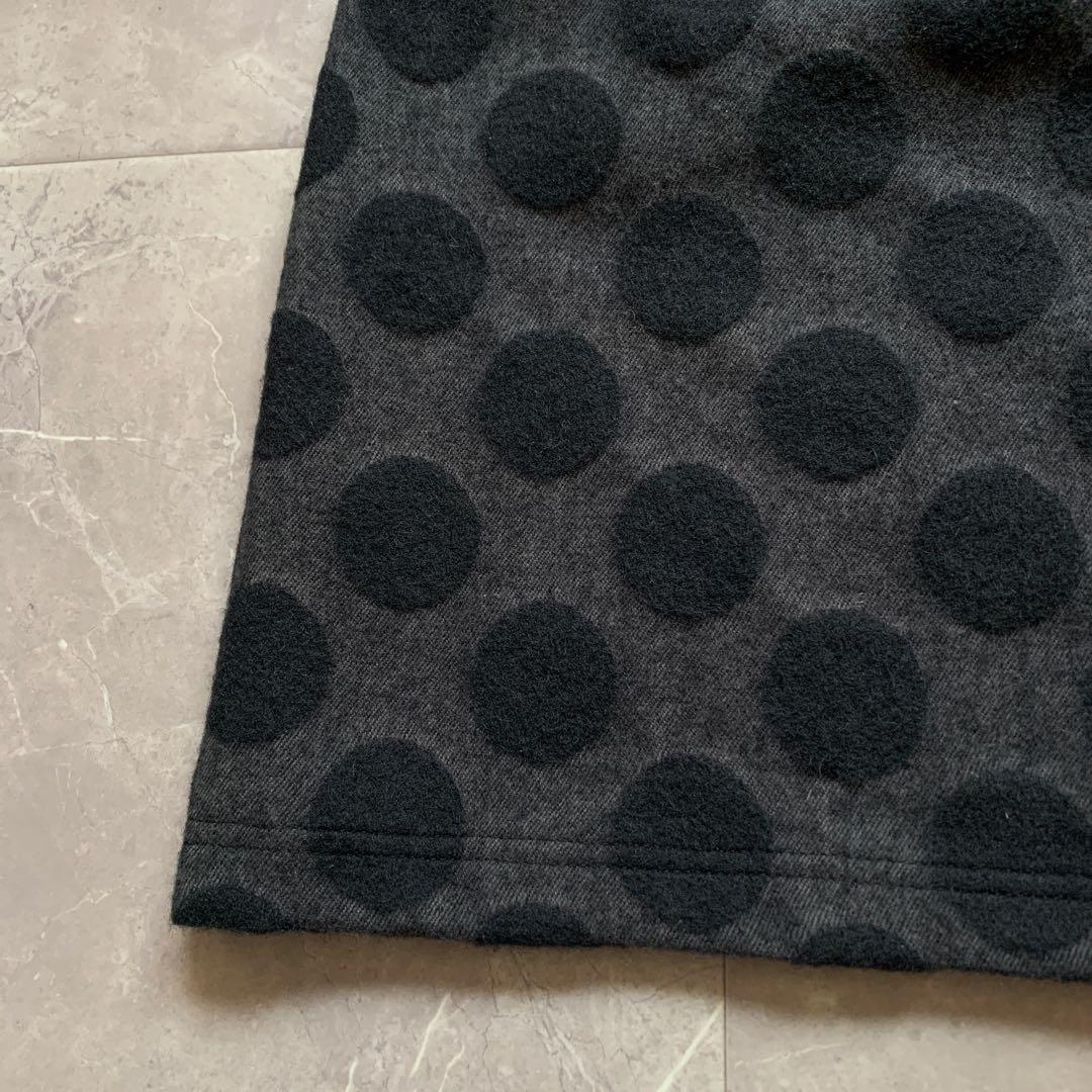 【美品】NATURAL LAUNDRY ドットジャガードタックドロースカート　黒