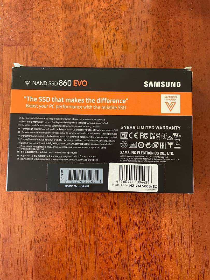 内蔵型SSD Samsung 860 EVO V-NAND SSD