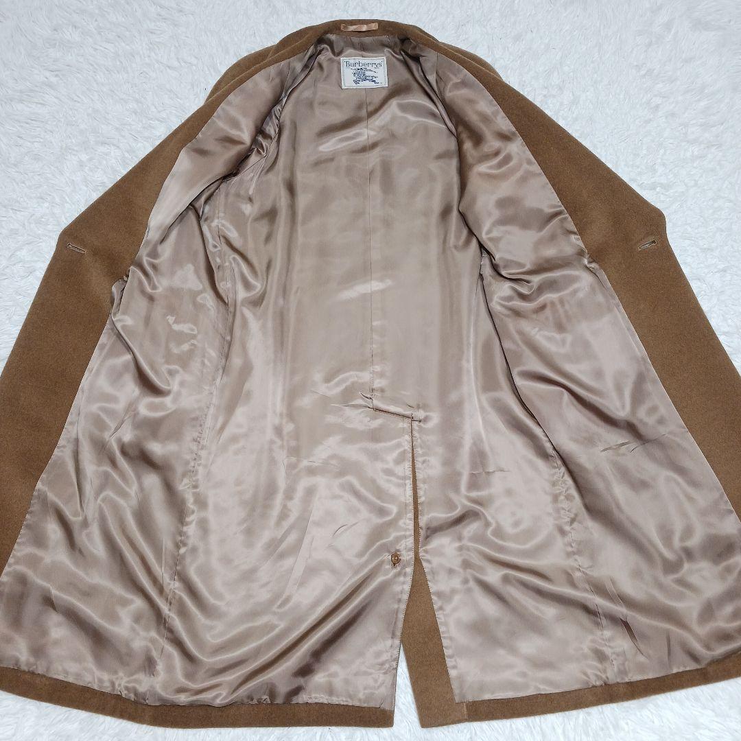 ✨美品✨バーバリーズ　ロング　ショールカラーコート　シルクウール　キャメル　9
