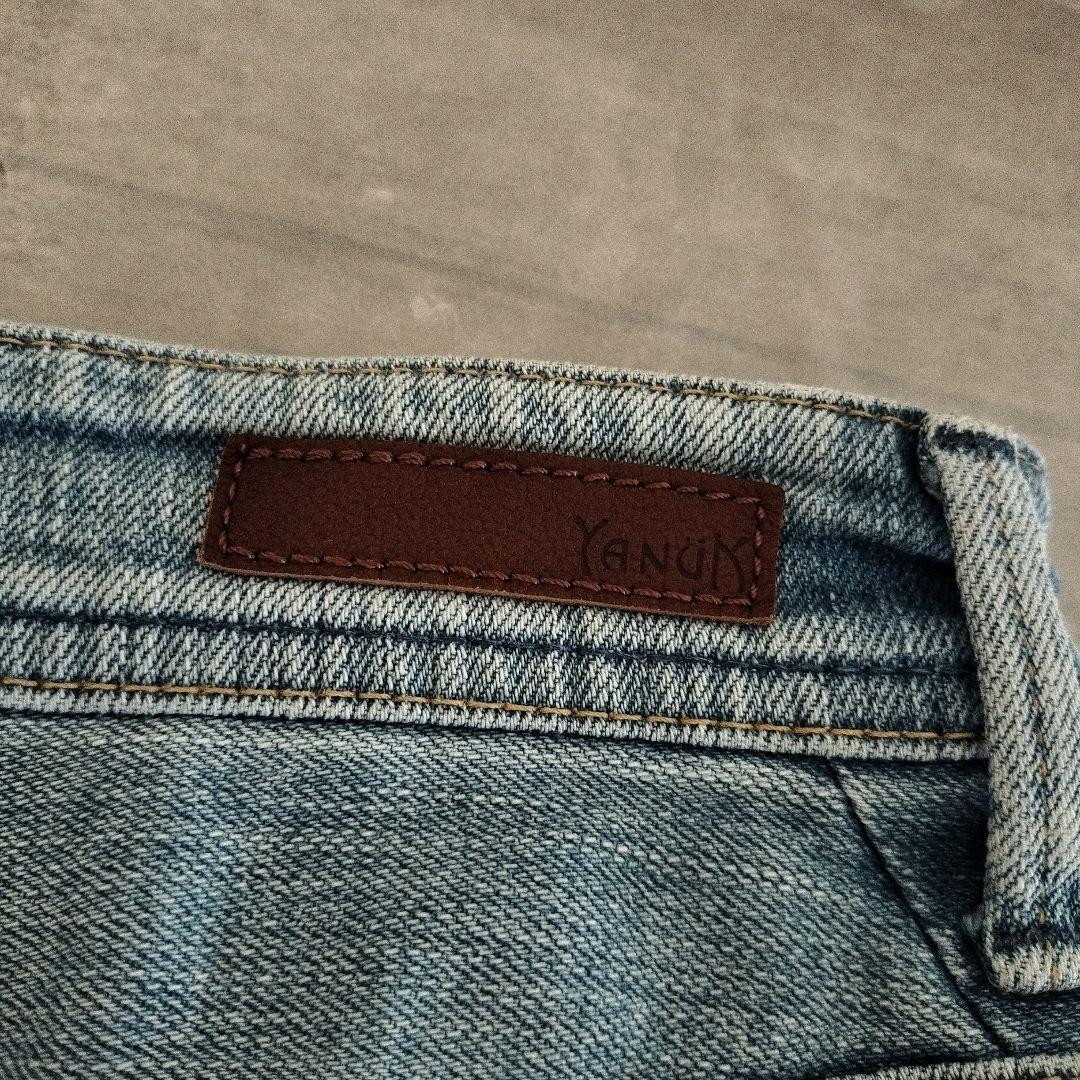 ヤヌーク 23 ダメージデニムジーンズ 日本製 フリンジ新品Yanuk Lea