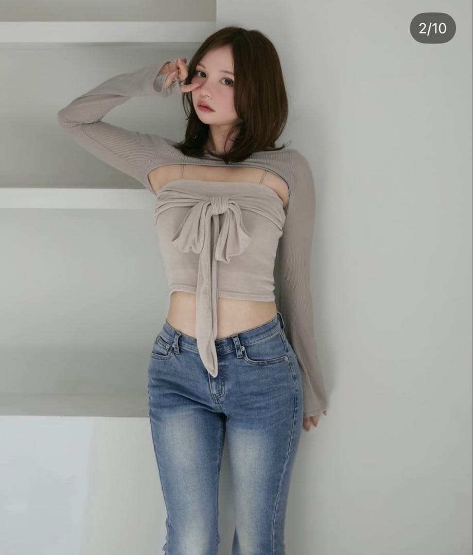 トップス ANDMARY Shayla ribbon tops
