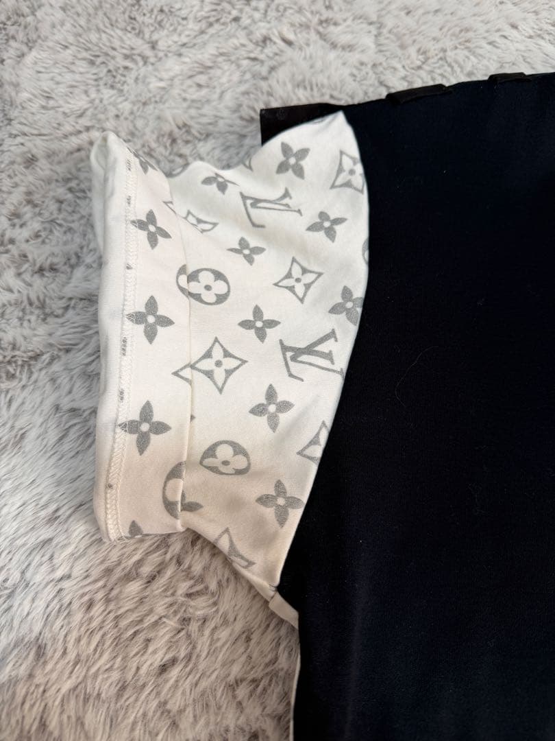 ルイ・ヴィトン21SS/シルバーモノグラムショルダーフラップカットソー/Tシャツ