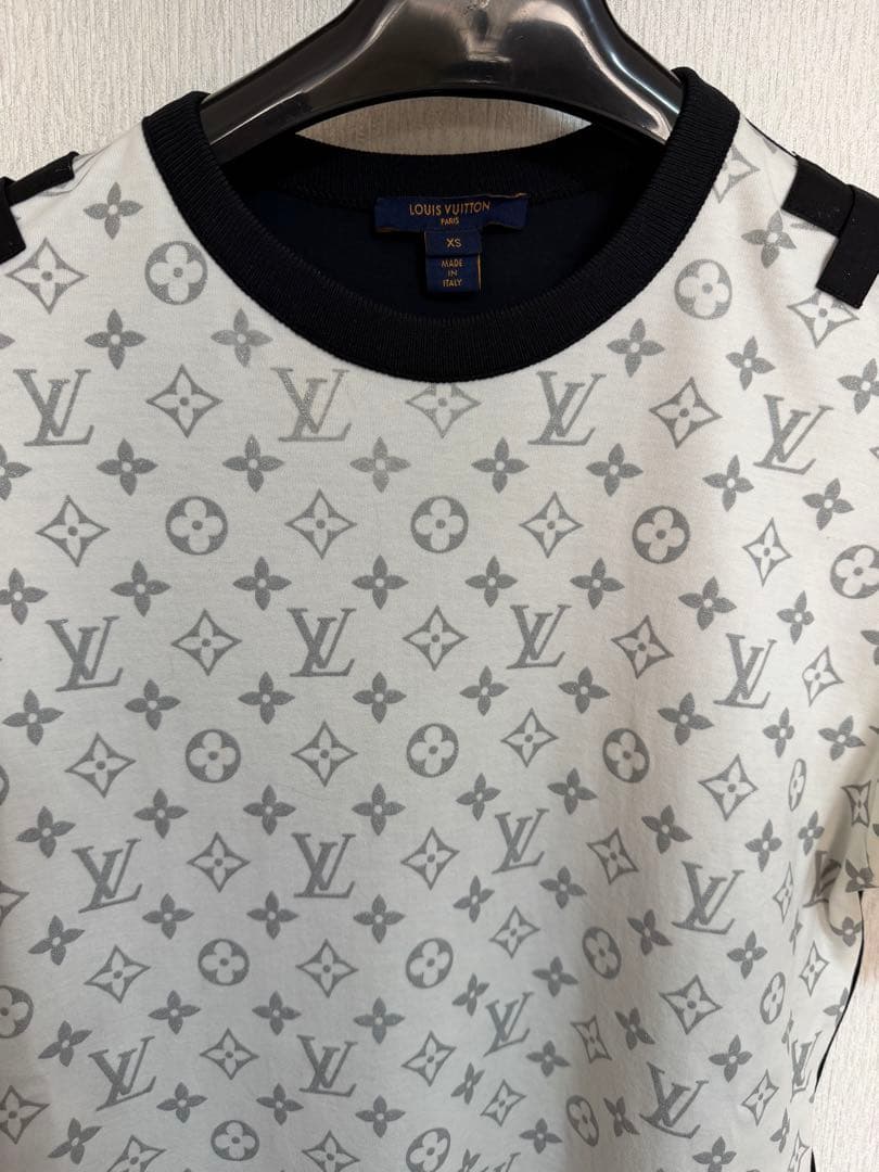 ルイ・ヴィトン21SS/シルバーモノグラムショルダーフラップカットソー/Tシャツ