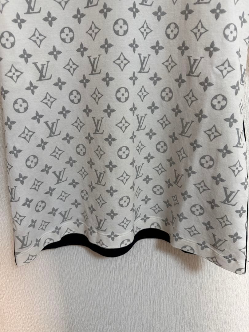 ルイ・ヴィトン21SS/シルバーモノグラムショルダーフラップカットソー/Tシャツ