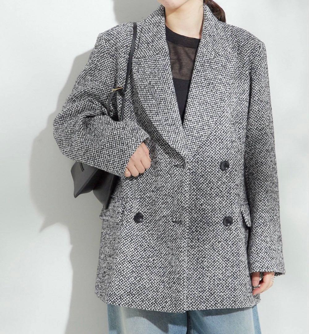ジャーナルスタンダードレサージュ CANGIOLI/ヘリンボーンジャケットコート