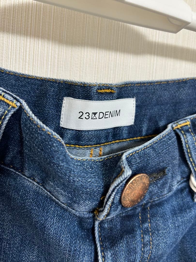 23区『接触冷感』23区DENIM サマー ストレート ワイド パンツ　38