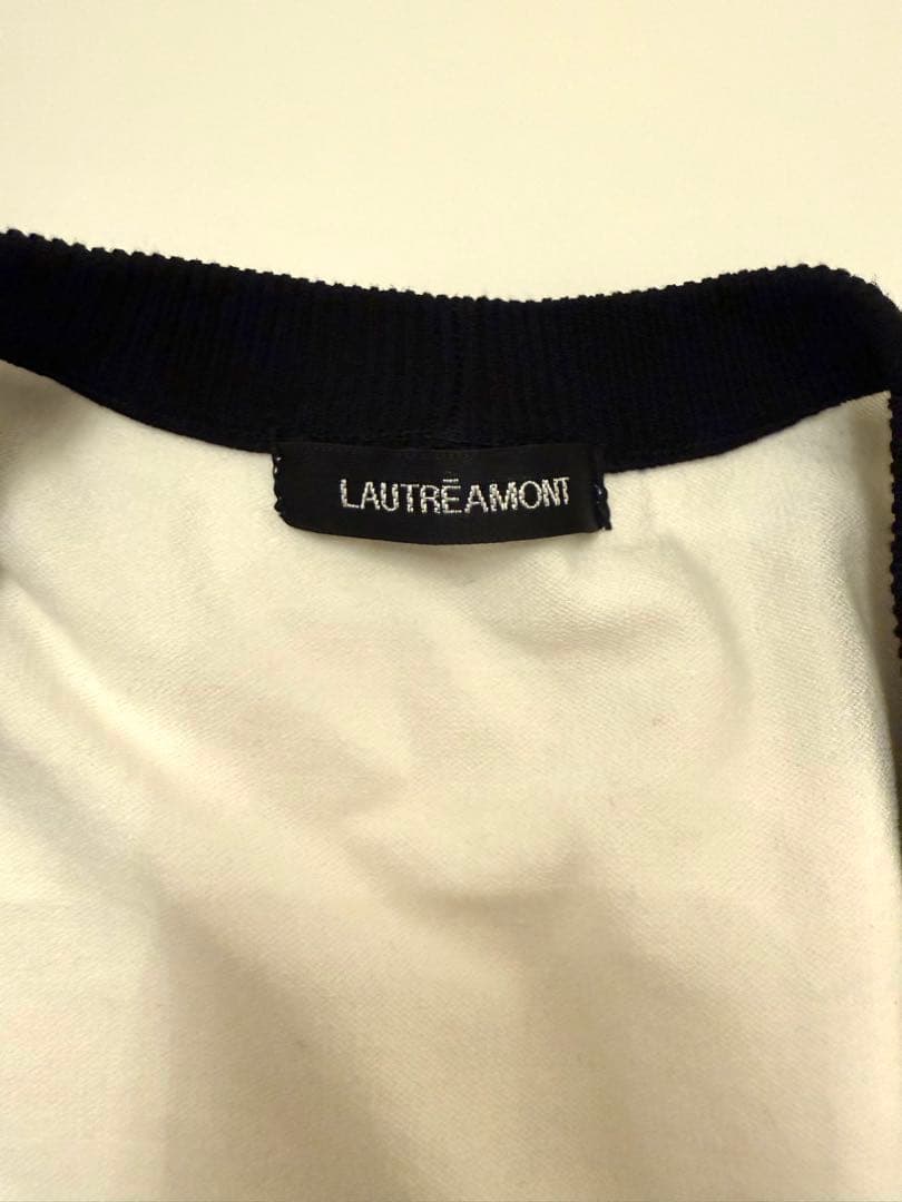 LAUTREAMONT ロングカーディガン ホワイト・ブラック　38
