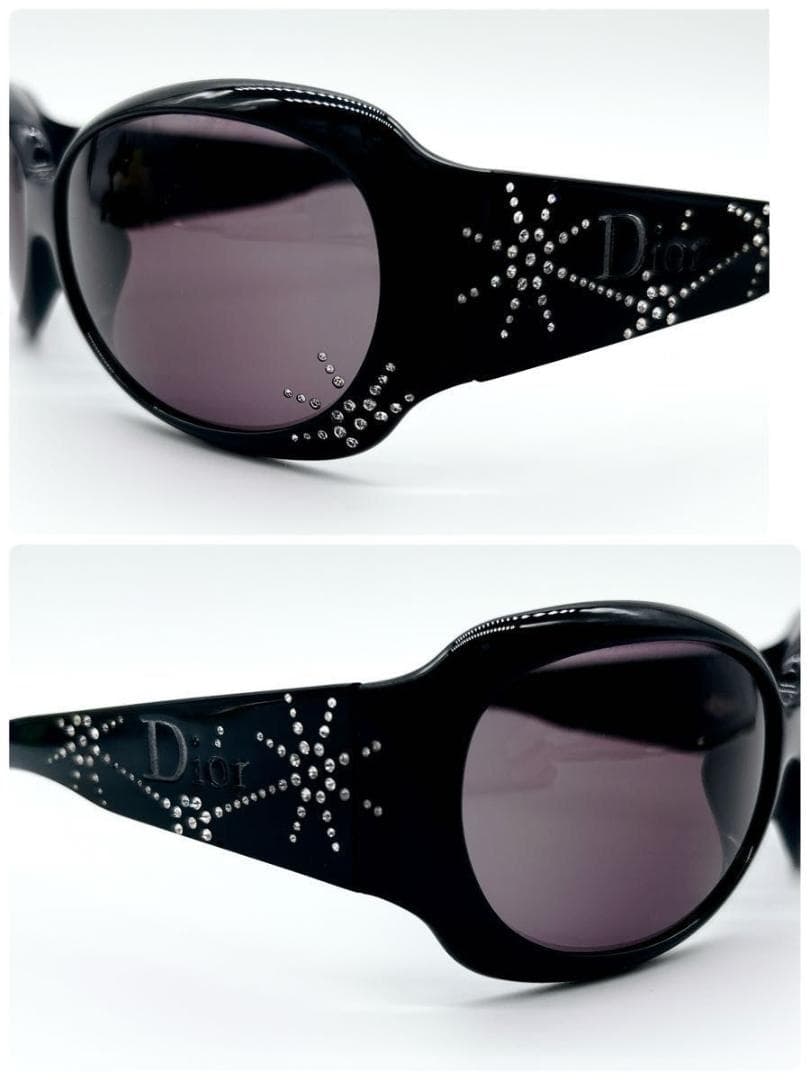Christian Dior sunglasses ラインストーン ブラック