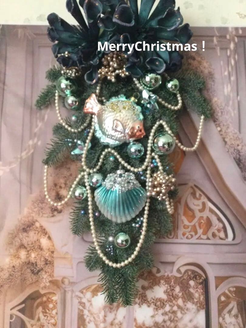 クリスマスリース　海の中のクリスマス