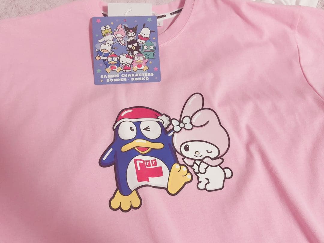 ドンペン Tシャツ ピンク マイメロ L レア 半袖
