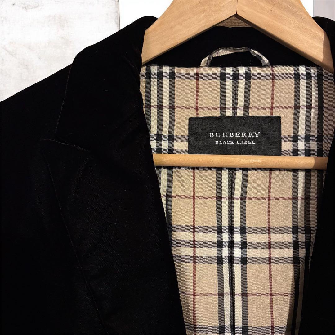 BURBERRY BLACK LABEL ベロア テーラードジャケット