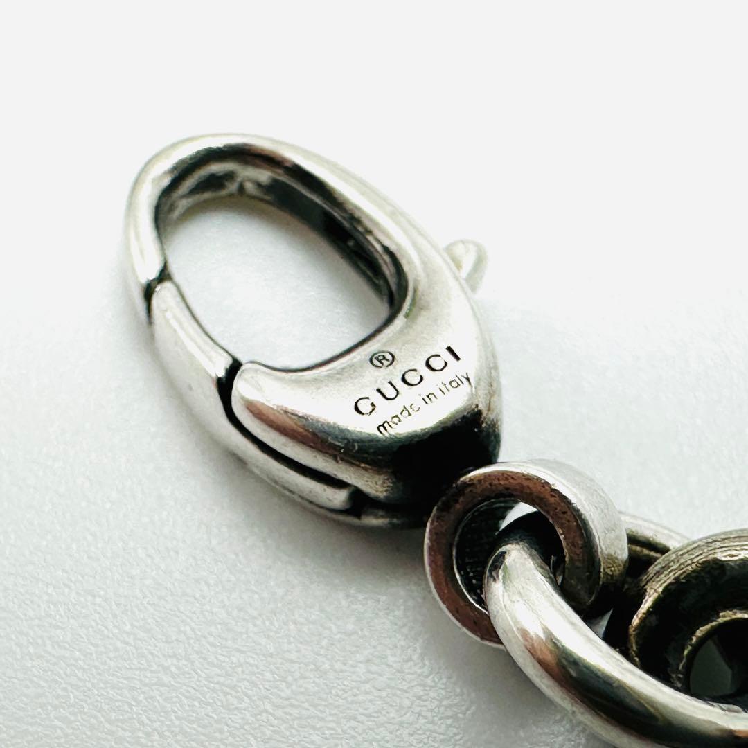 GUCCI インターロッキング　ロングチェーン　シルバーネックレス　Ag925