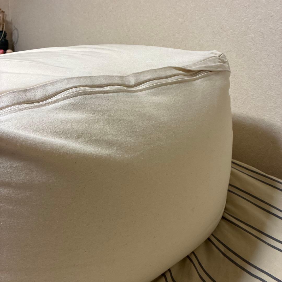無印良品　アイボリー ビーズクッション　カバーとセット