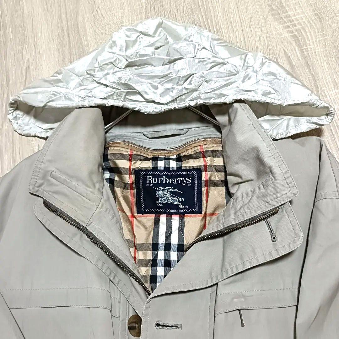 BURBERRYS ライナー付 フード収納 ドローコードコート　L