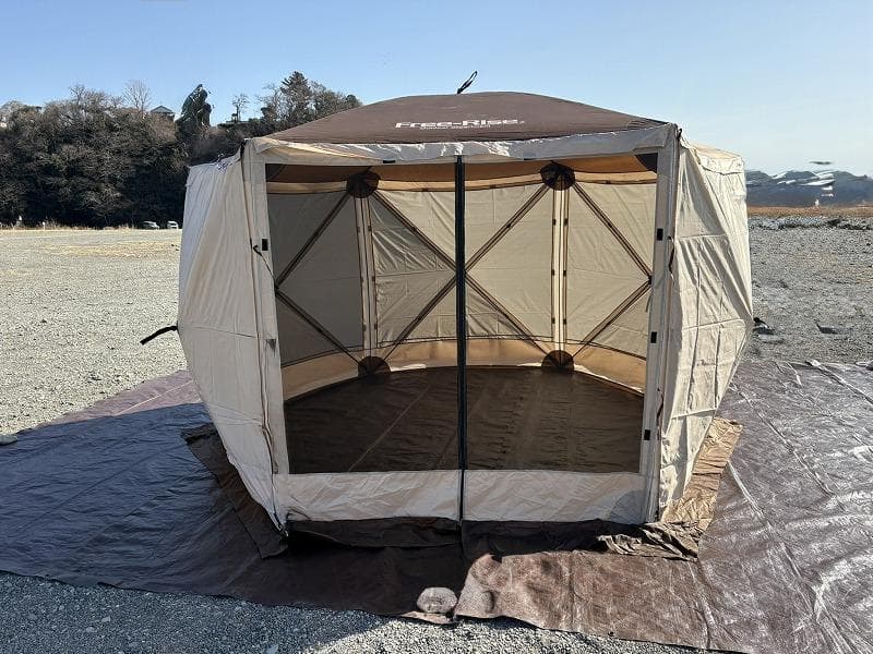 えんさくフリーライズ ハブスクリーンテント600 大型メッシュテント