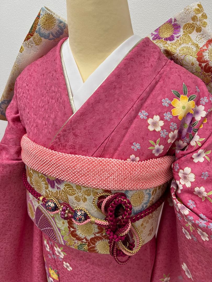 振り袖　フルセット　長襦袢付　成人式　金彩加工　金通し　結婚式　866