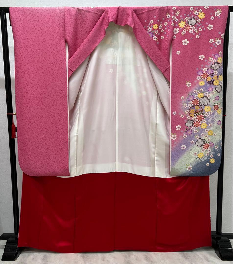 振り袖　フルセット　長襦袢付　成人式　金彩加工　金通し　結婚式　866