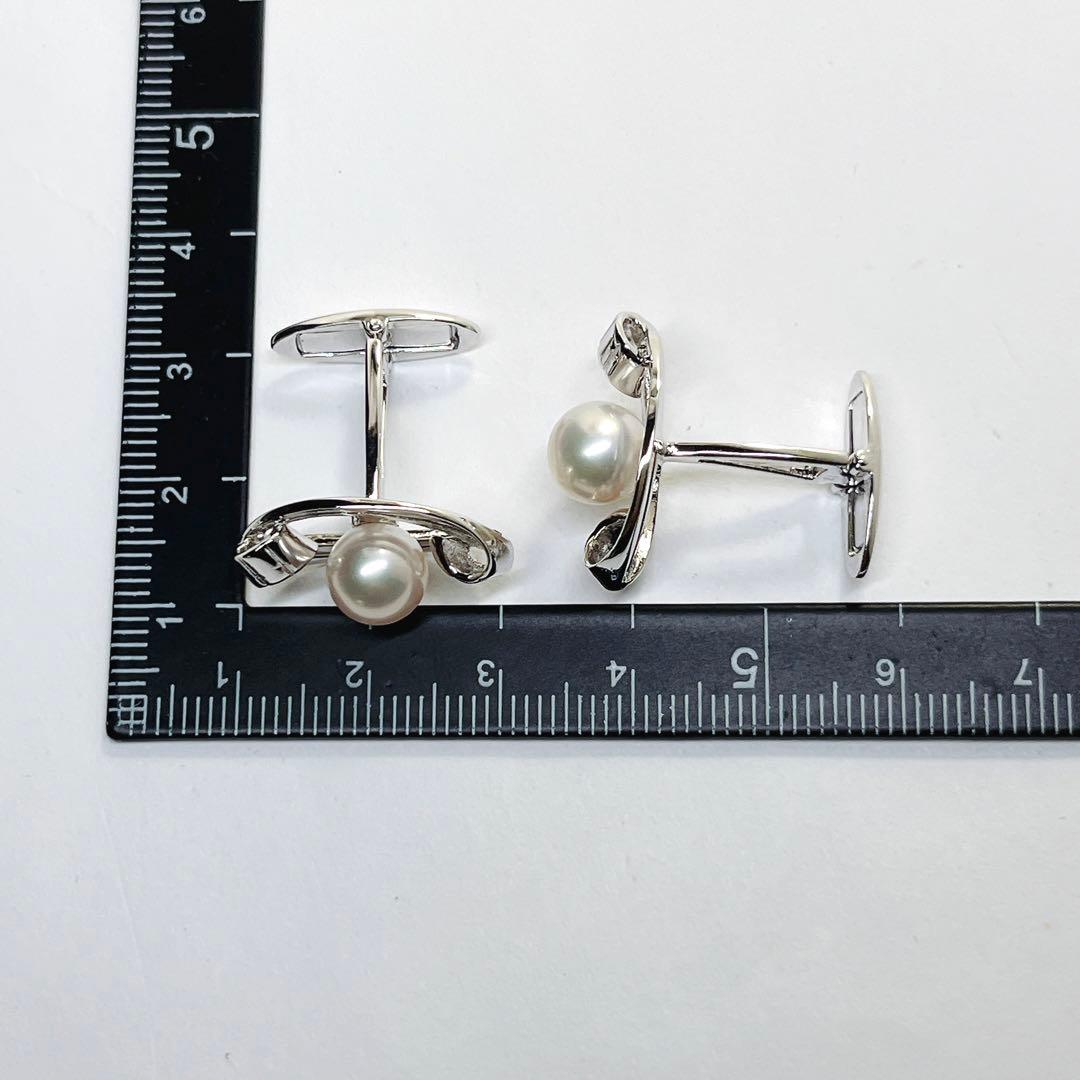 極美品✨MIKIMOTO ミキモト パール カフリンクス　カフス 7.5㎜