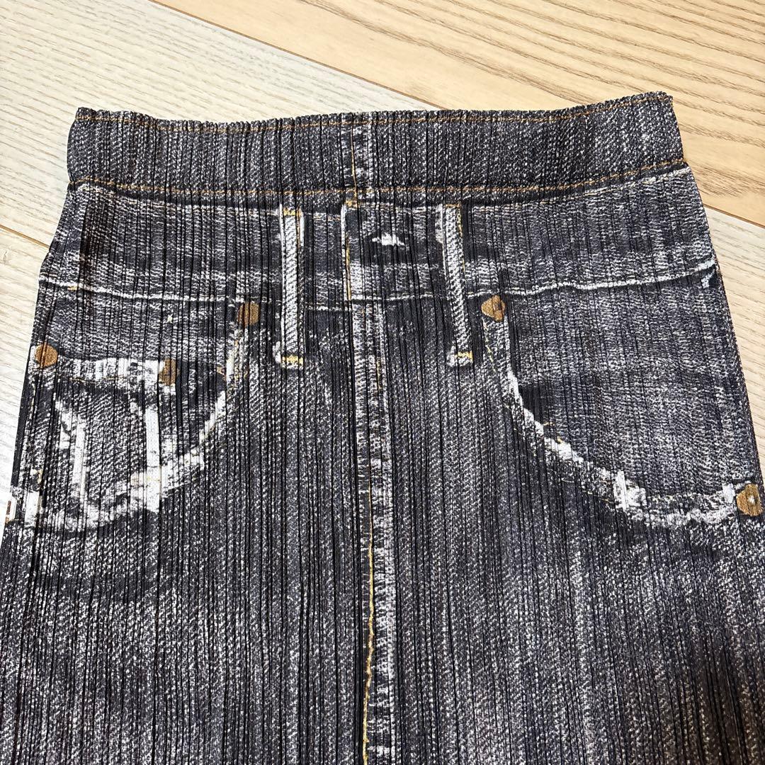 PLEATS PLEASE タイトスカート デニム風