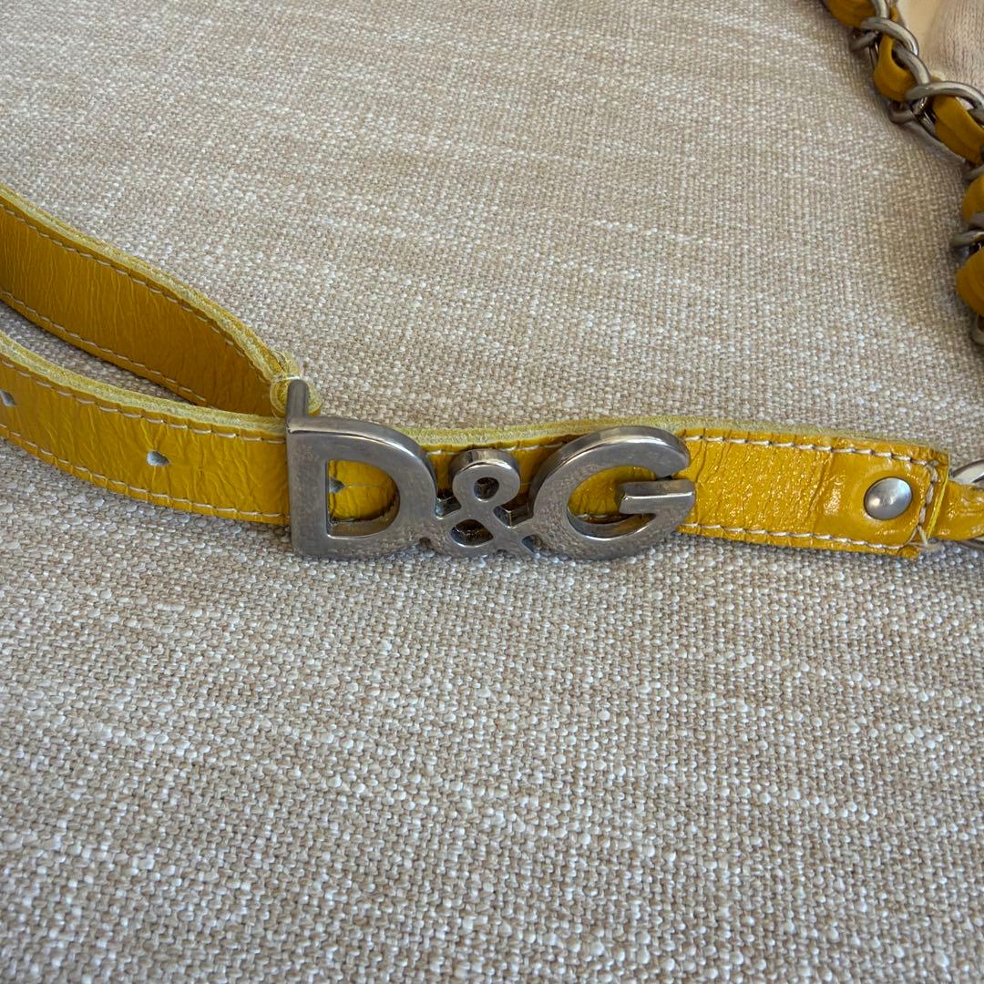 D&G イエロー ボディバッグ　ベルト