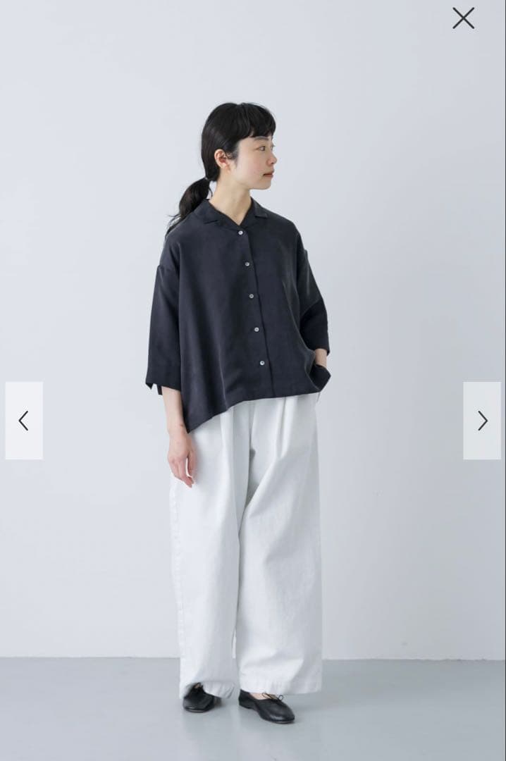 かぐれ　新品　今季　ホワイトデニムワイドパンツ 2026春夏