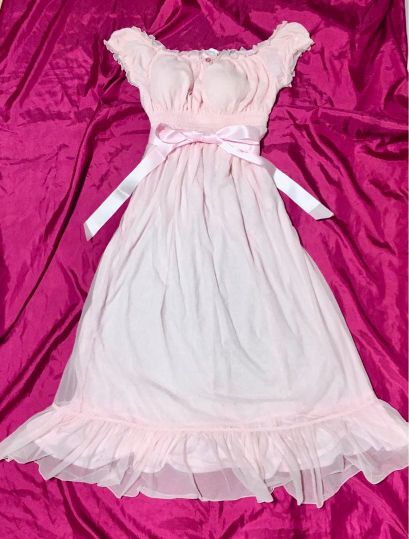 未使用2000sリズリサ系lizlisa系お姫様ロングワンピースhimekaji