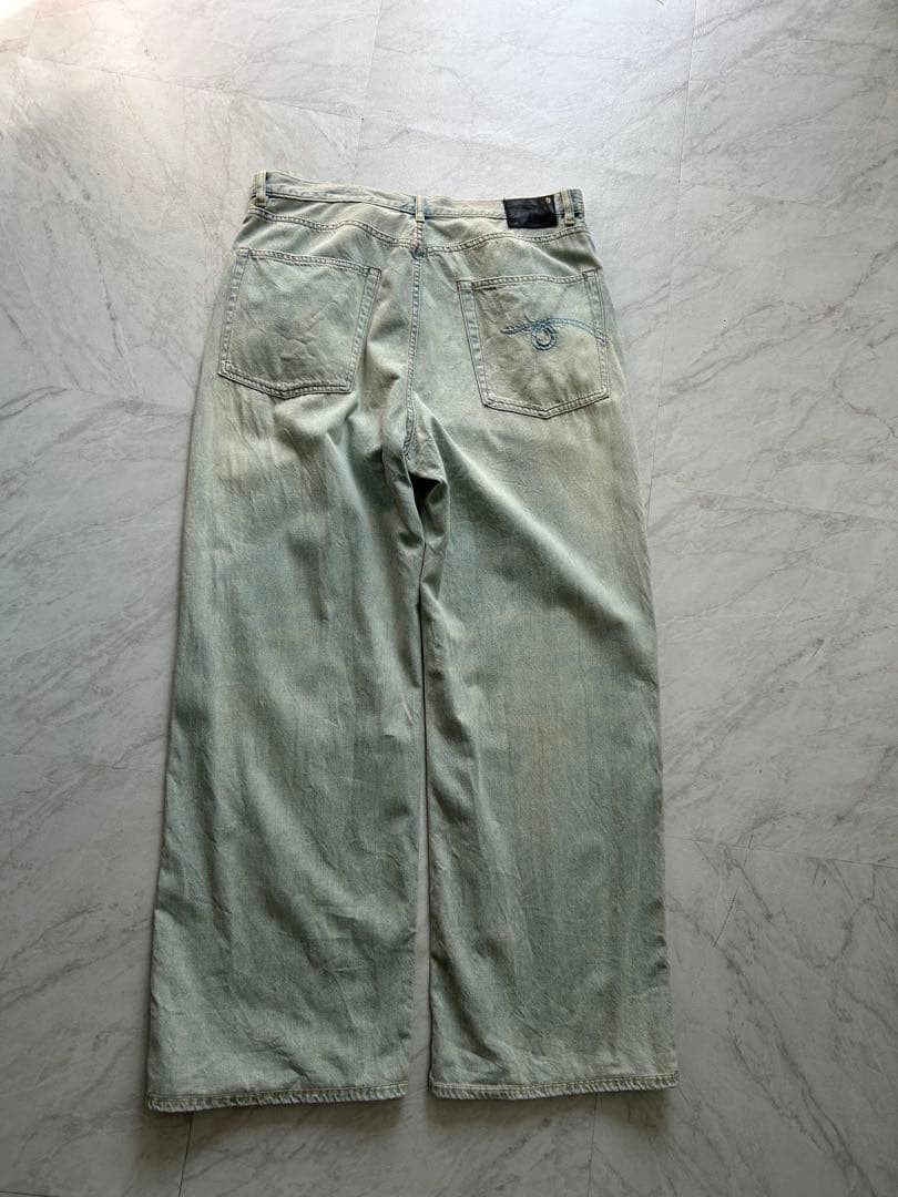 R13 damon タックワイドジーンズ　US32