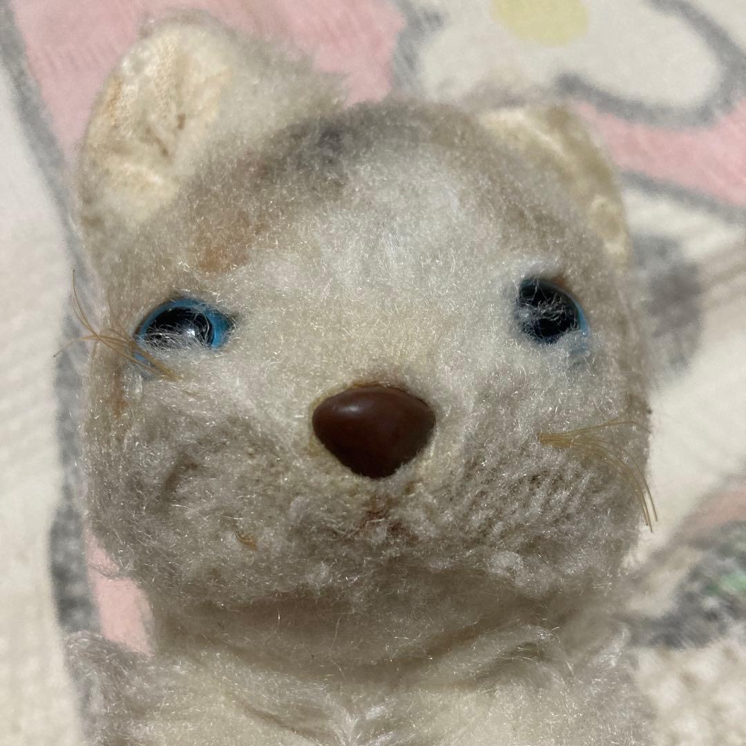 昭和レトロ　ヴィンテージ Meiji 明治　ノベルティ　猫　ぬいぐるみ　中古