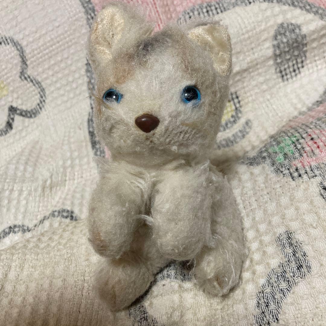 昭和レトロ　ヴィンテージ Meiji 明治　ノベルティ　猫　ぬいぐるみ　中古