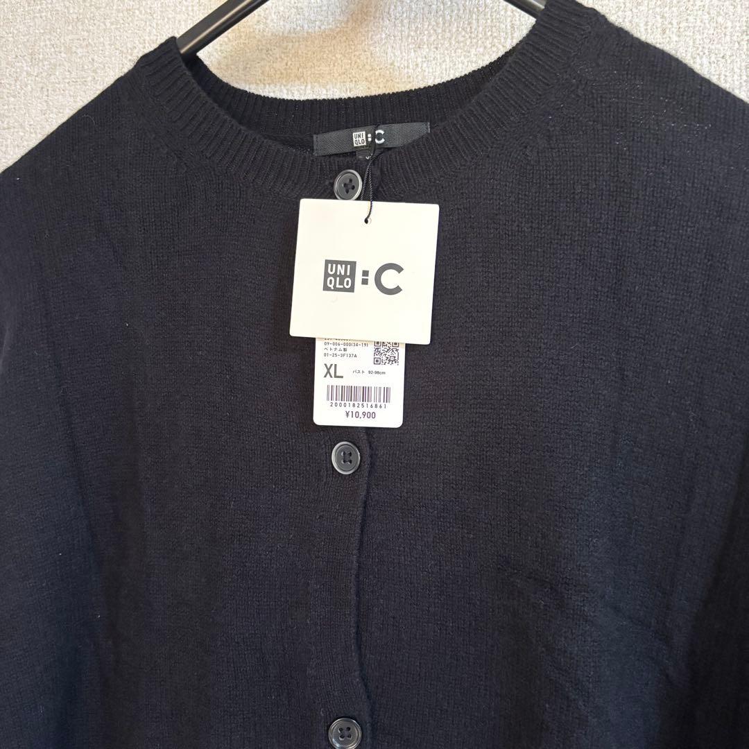 【未使用】UNIQLO C カシミヤ クルーネックショートカーディガン ユニクロ