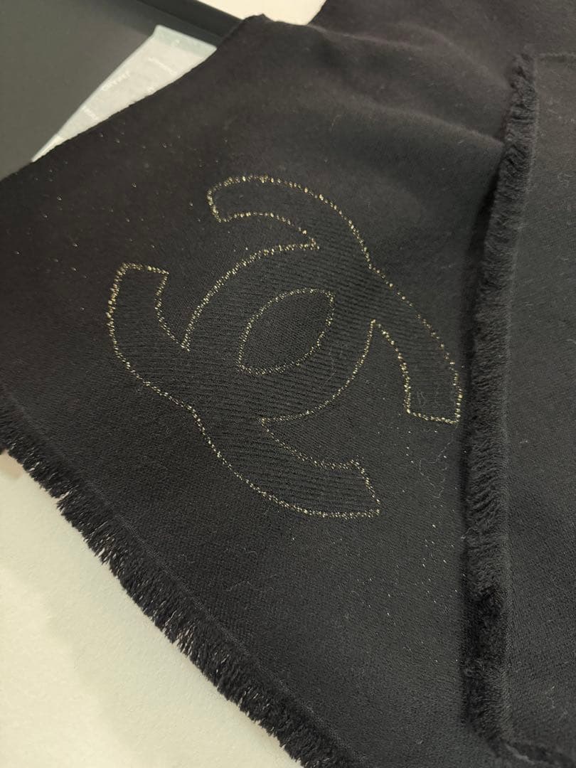 定価以下　25C シャネル　CHANEL 　ストール　ブラック